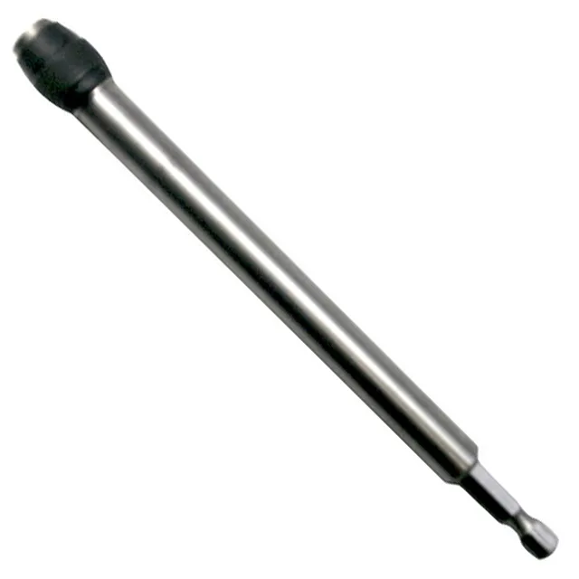 Silver 6-inch quick-release bit holder with 1/4-inch shank
