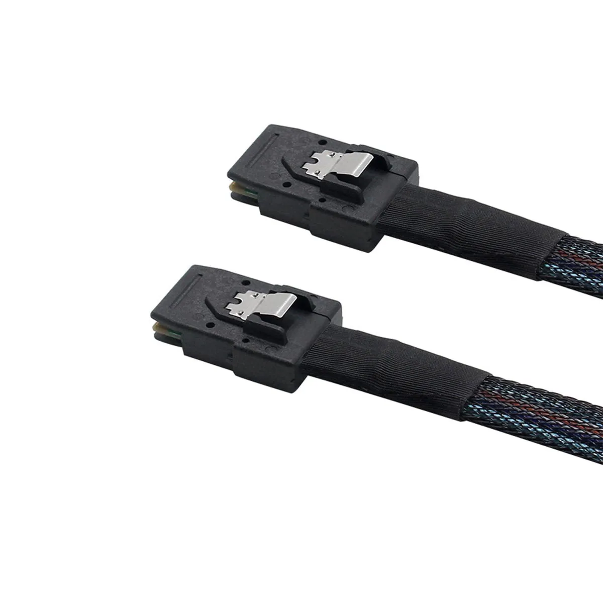 3.3 ft Mini SAS SFF-8087 cable with locking male plugs on both ends
