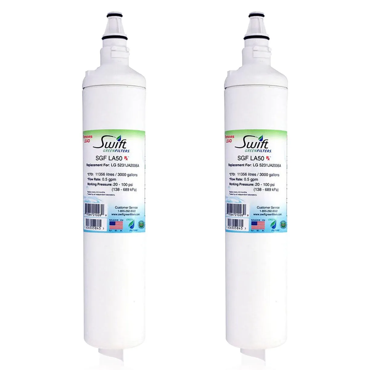 Swift Green Swift Green SGF-LA50 Rx water filtration 2 pack — product photo