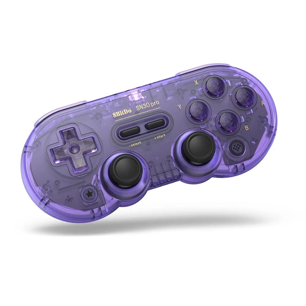 8bitdo 8bitdo SN30 Pro Hall Effect Joystick Update Crystal Purple game controller — product photo