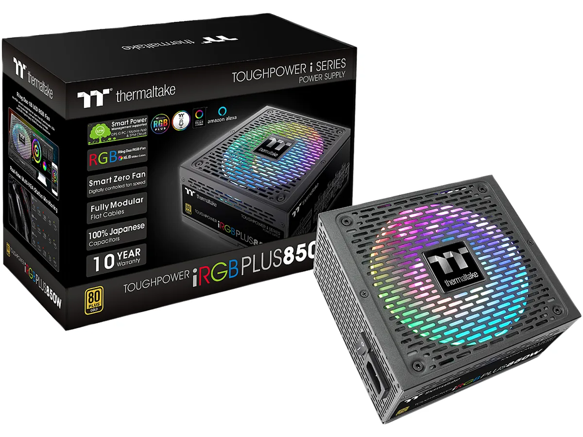 Thermaltake Thermaltake Toughpower iRGB PLUS 850W Gold PS-TPI-0850F3FDGU-1 power supply — product photo