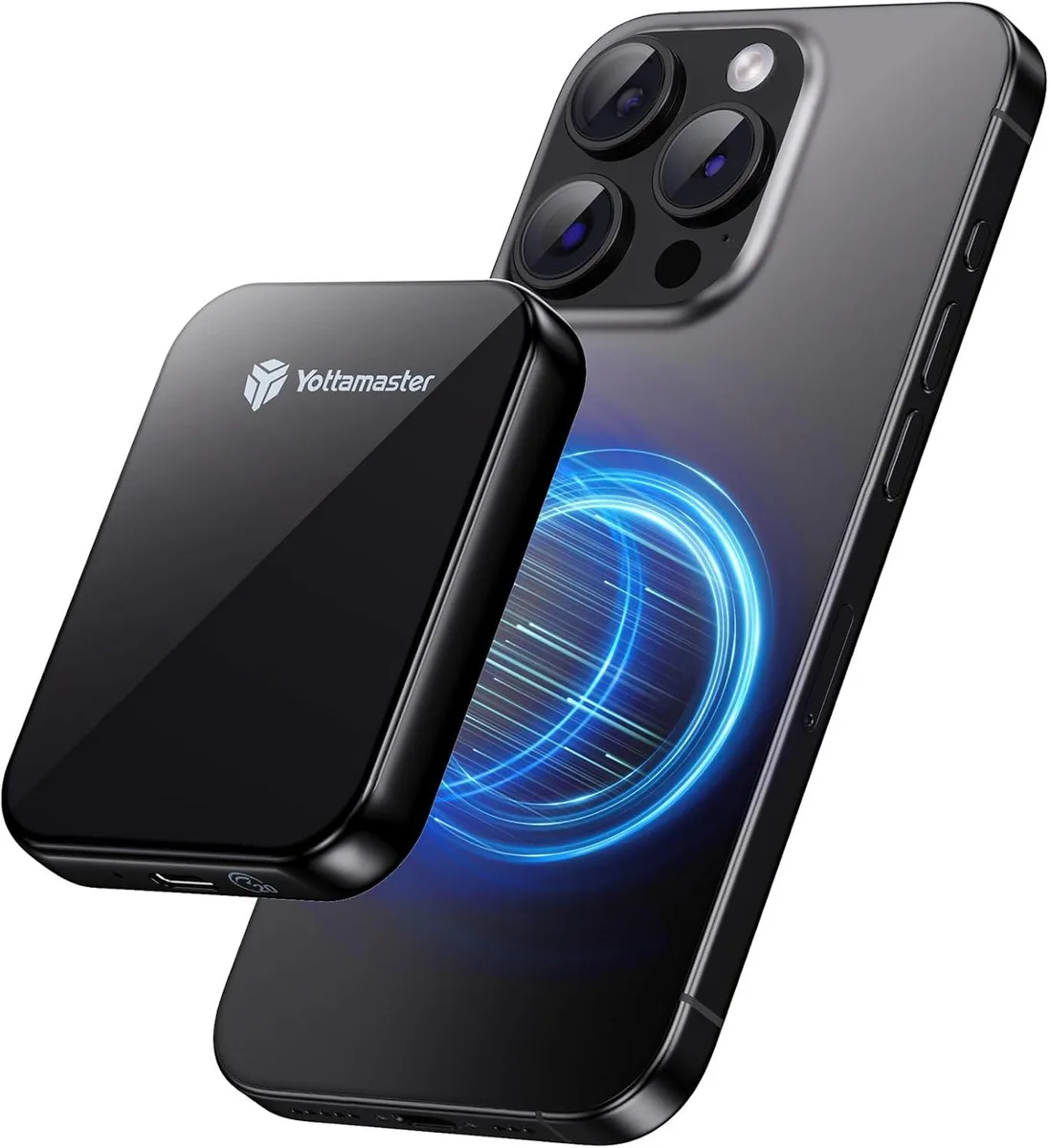 Black rectangular portable SSD with magnetic back