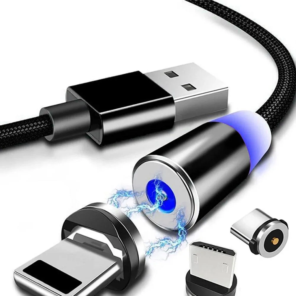 Hetai Tech Hetai Tech 5pcs Magnetic Adapter Micro USB Type C Silver — product photo