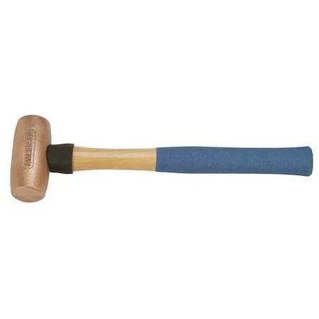 Copper sledge hammer with blue and natural wood handle 14 in