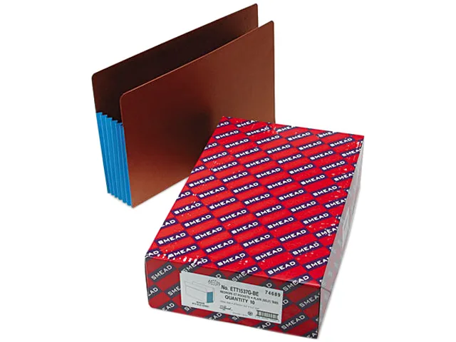 Smead Smead 74689 file folder expansion pockets legal blue redrope box 10 — product photo