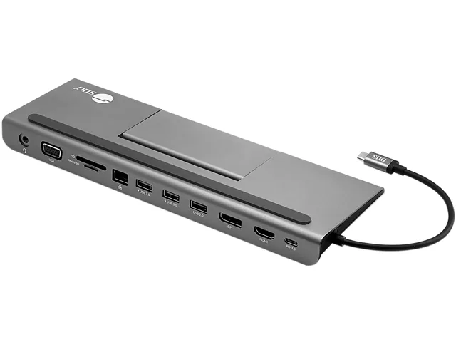SIIG, Inc SIIG, Inc JU-DK0E11-S1 12-in-1 USB-C Docking Station 100W PD MST 3x Video — product photo