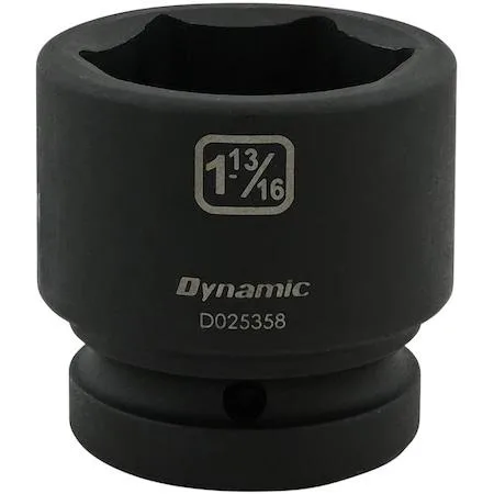 Large black phosphate 1 inch drive socket 1 13 16 size six point laser etched markings