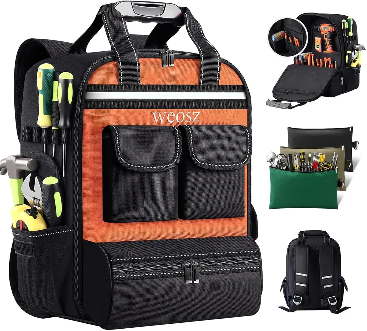 BFKK BFKK Tool Backpack 18 Inch 1680D Waterproof Orange — product photo