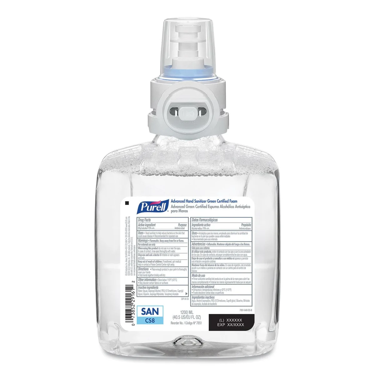 Go-Jo Go-Jo 785102 Foam Hand Sanitizer Refill 1200 mL Fragrance-Free — product photo