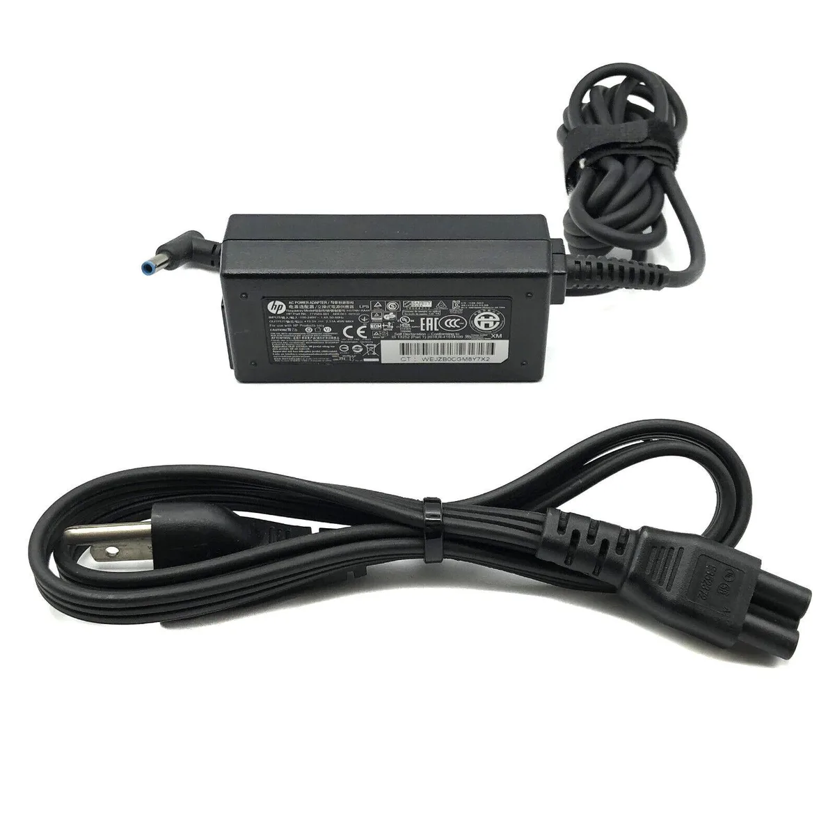 HP HP HSTNN-AA44 power adapter 19.5V 2.31A 45W 4.5 x 3.0 mm with cord — product photo