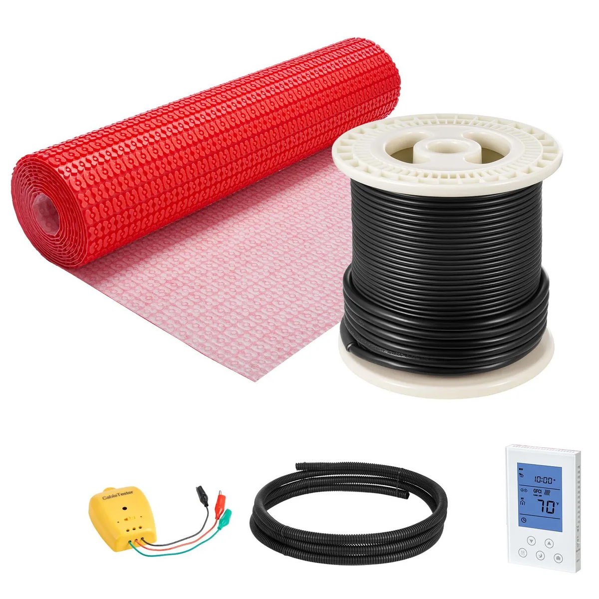 VEVOR VEVOR SHHC-720 60 sqft 120V 720W Floor Heating Mat with Membrane &amp; Thermostat — product photo