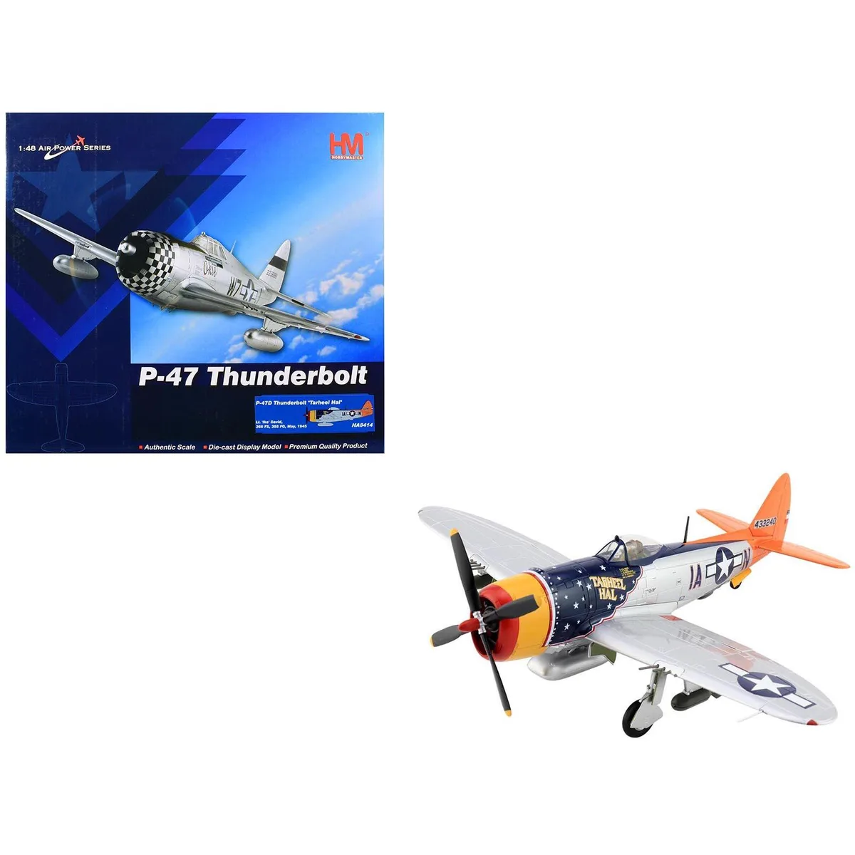 Hobby Master Hobby Master P-47D Thunderbolt "Tarheel Hal" 1/48 1945 66 FS 358 FG Diecast — product photo