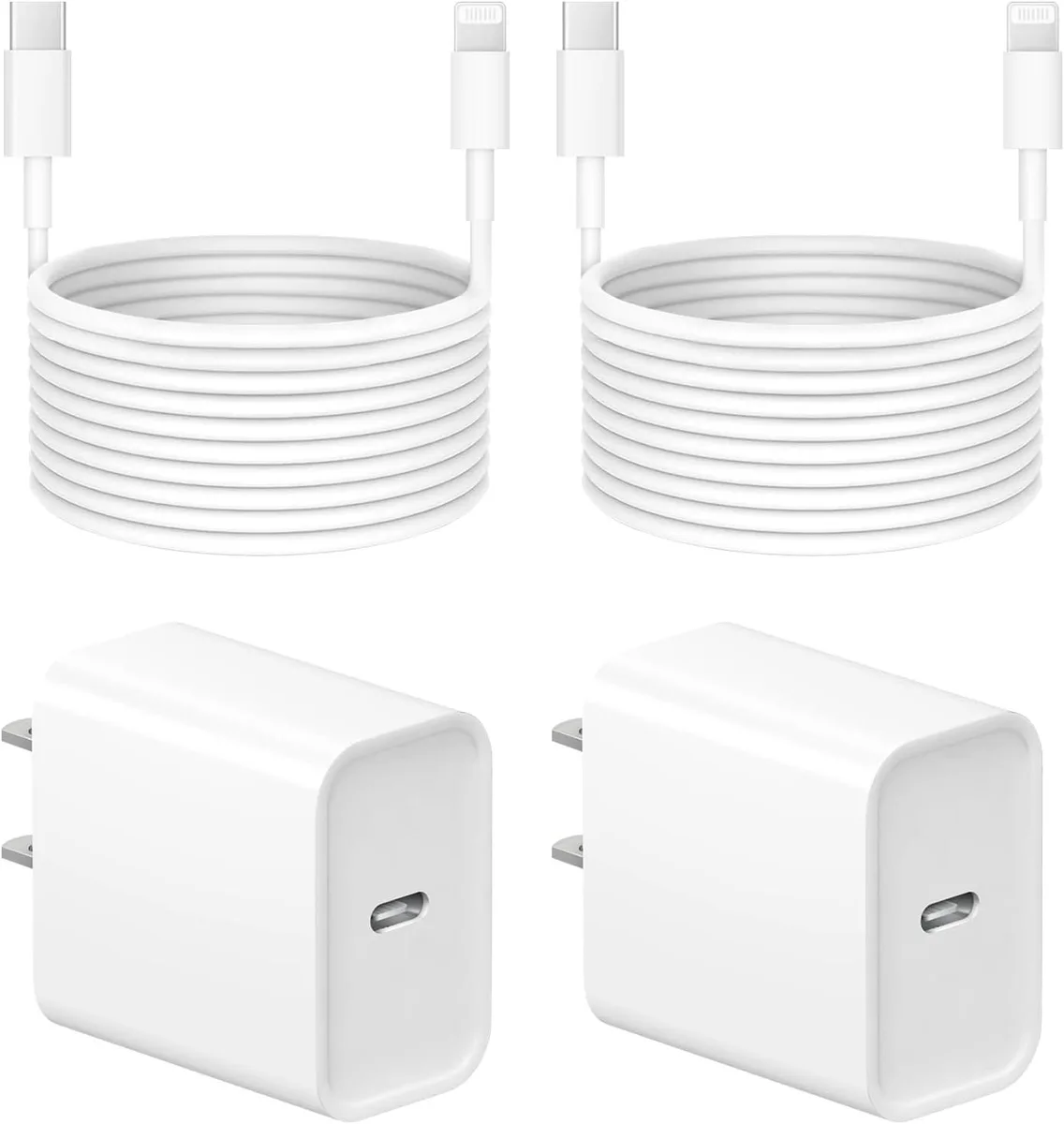 MCHOSE MCHOSE 10 ft Lightning Cable 2-Pack 20W USB-C Charger — product photo