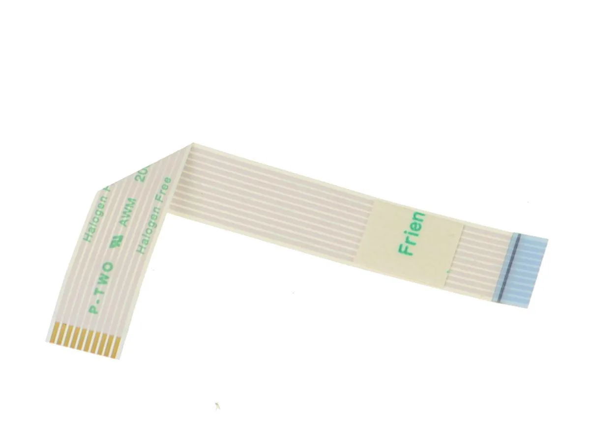 Flat orange ribbon cable with connectors at both ends