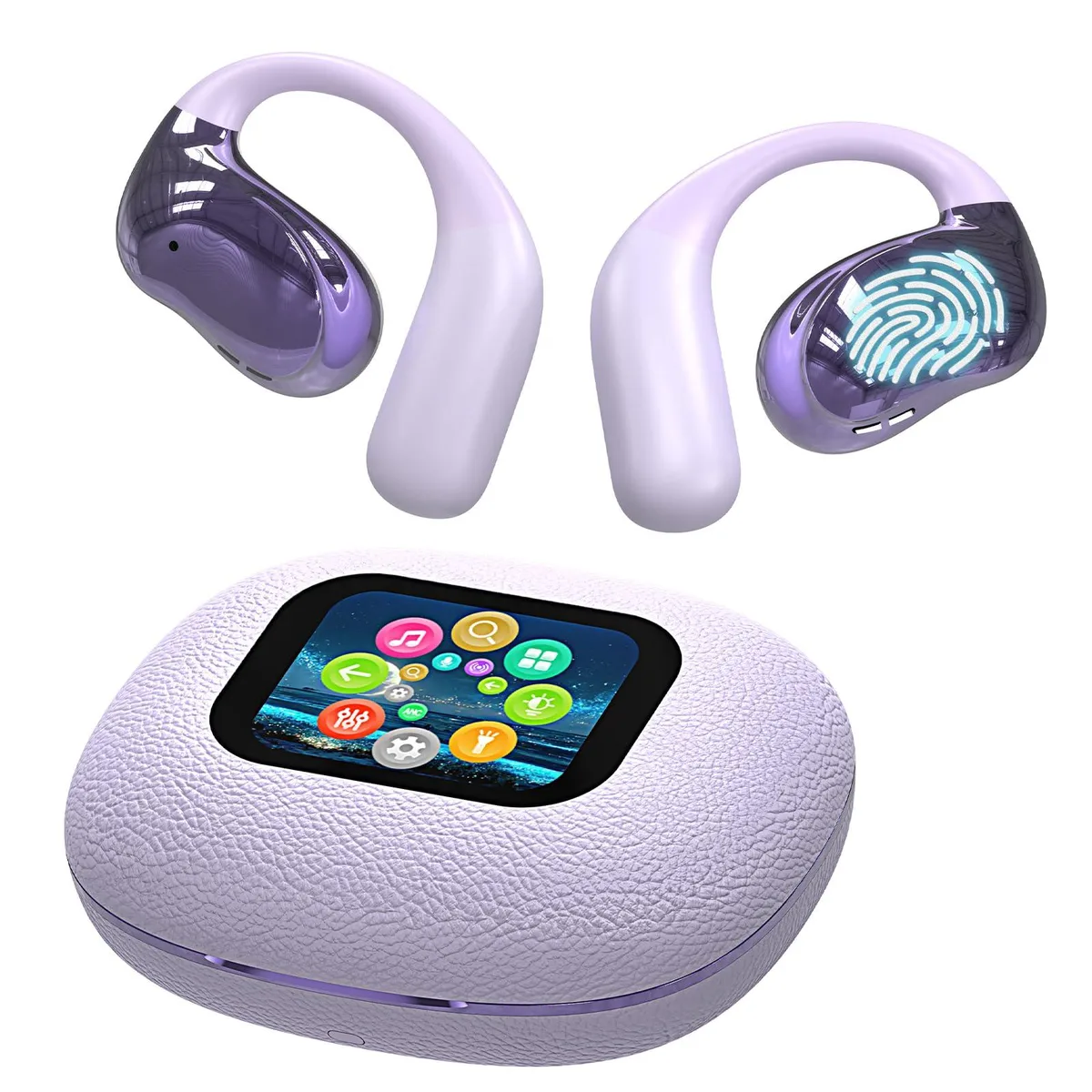 No Sew No Sew YJ33-Purple Bone Conduction Earbuds Bluetooth 5.4 ANC Purple — product photo
