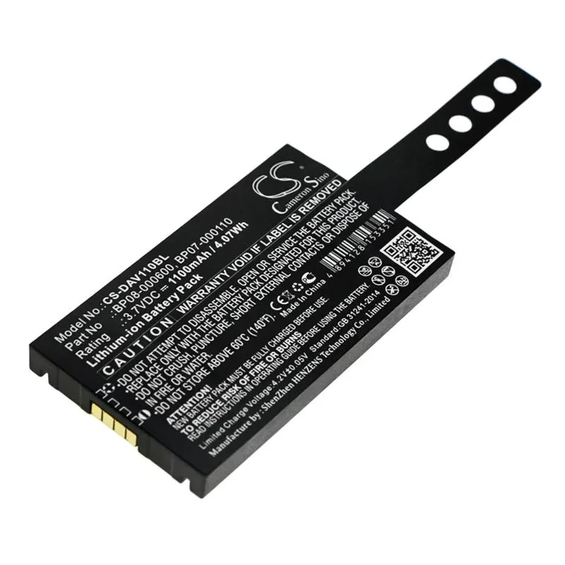 Cameron Sino rectangular replacement battery, dark plastic casing with gold contacts
