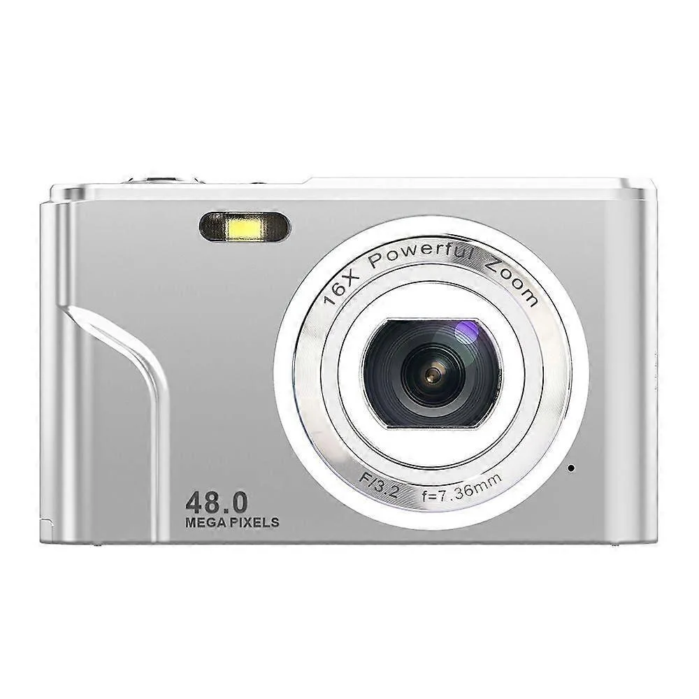ecocleanpath ecocleanpath 48MP Digital Camera 16x Zoom 1080P 2.4" IPS 32GB Card Silver — product photo