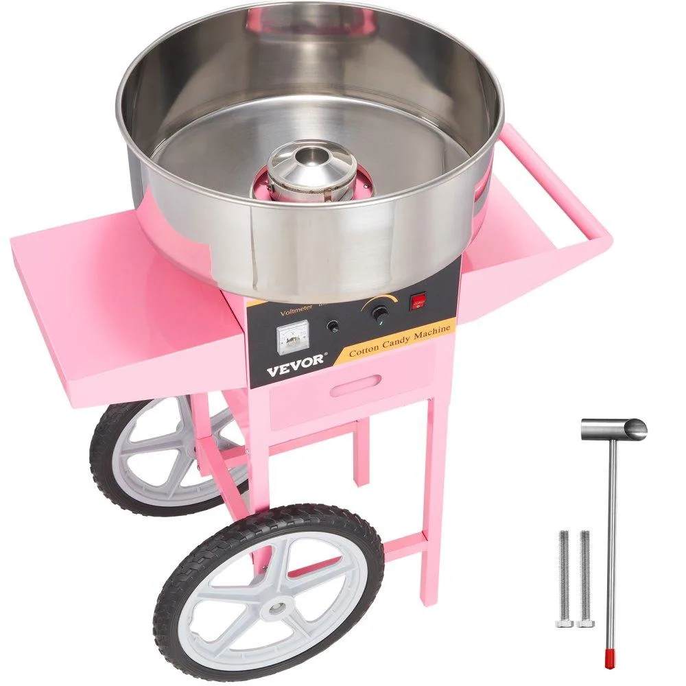VEVOR VEVOR Electric Cotton Candy Machine with Cart 1000W Pink — product photo