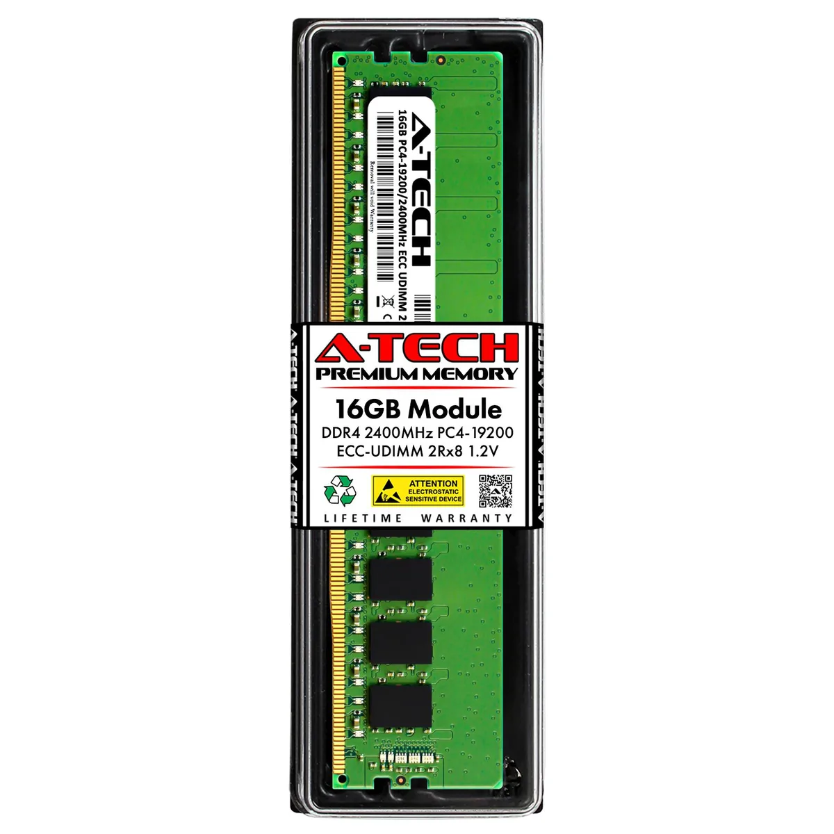 A-Tech A-Tech 16GB DDR4 2400 ECC UDIMM 2Rx8 CL17 1.2V 288-Pin Server RAM — product photo