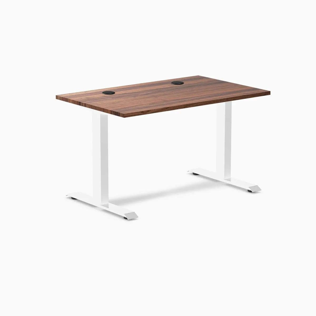 Desky Desky Zero Hardwood Office Desk Walnut White 48 x 30 in — product photo