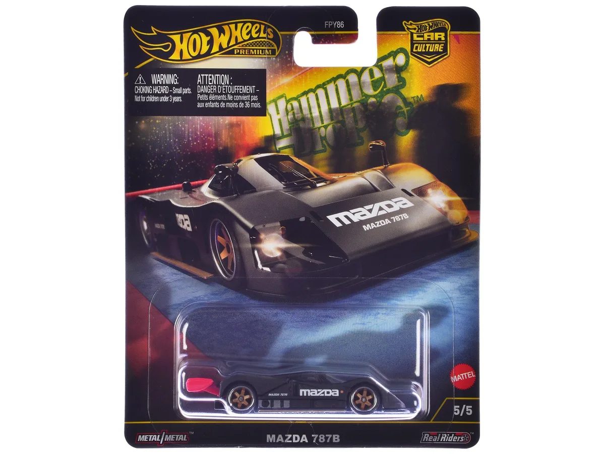 Hot Wheels Hot Wheels Mazda 787B Prototype Race Car Black "Hammer Drop" Series Diecast Hobby Collectible — product photo