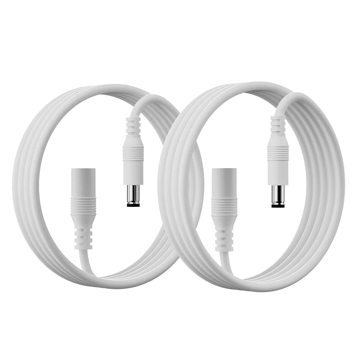  MATIX DC2M-2PACKW-US DC Extension Cord 5.5mm x 2.1mm 13ft 2-Pack — product photo