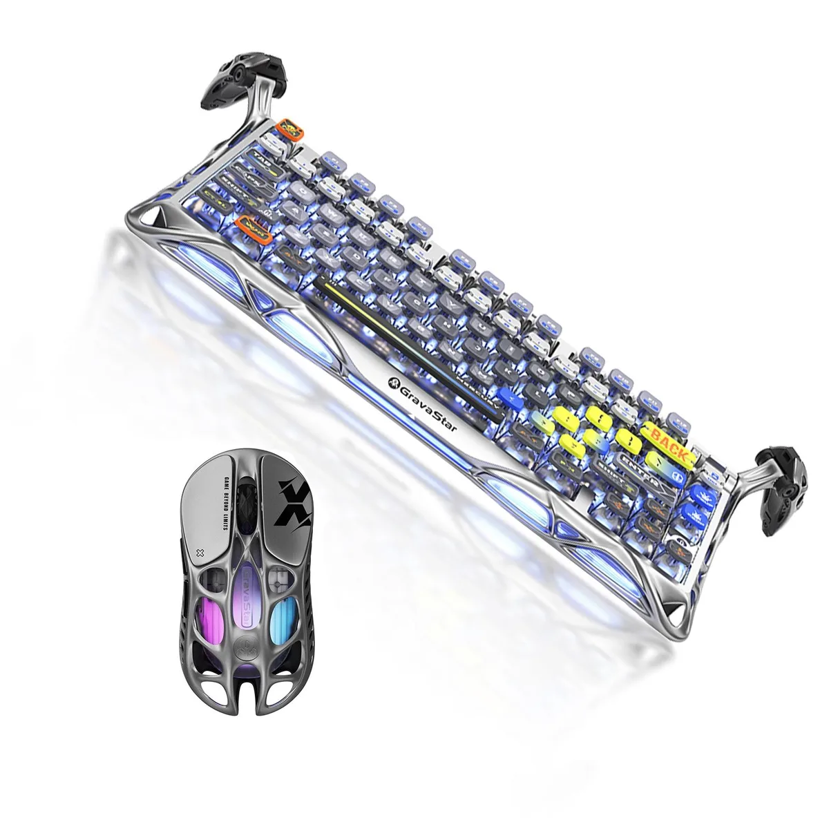 GravaStar GravaStar Mercury X Wireless Gaming Mouse 32000 DPI 49g Interstellar Silver — product photo
