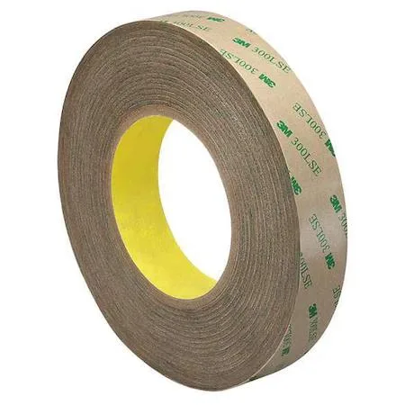 Clear adhesive transfer tape roll, one inch wide, sixty yards long