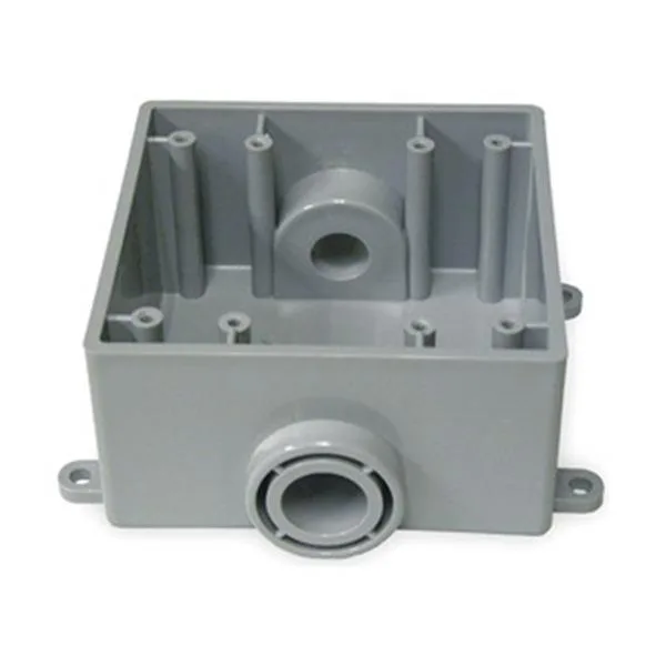 Cantex Cantex 5133372 Weatherproof Electrical Box 36 cu in 2 Gangs Gray — product photo