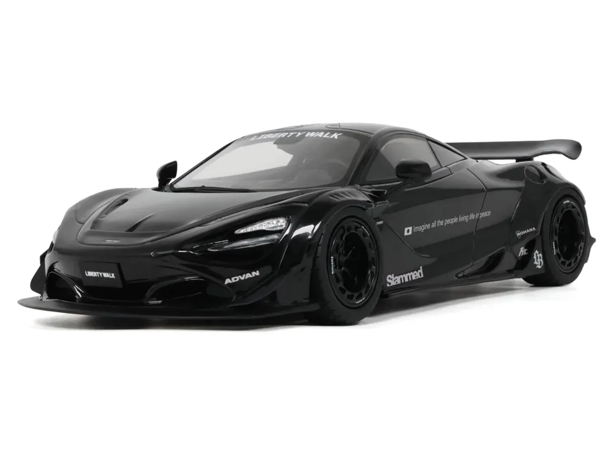 GT Spirit GT Spirit 2023 McLaren 720S LB-Works Liberty Walk Black 1/18 hobby collectible — product photo