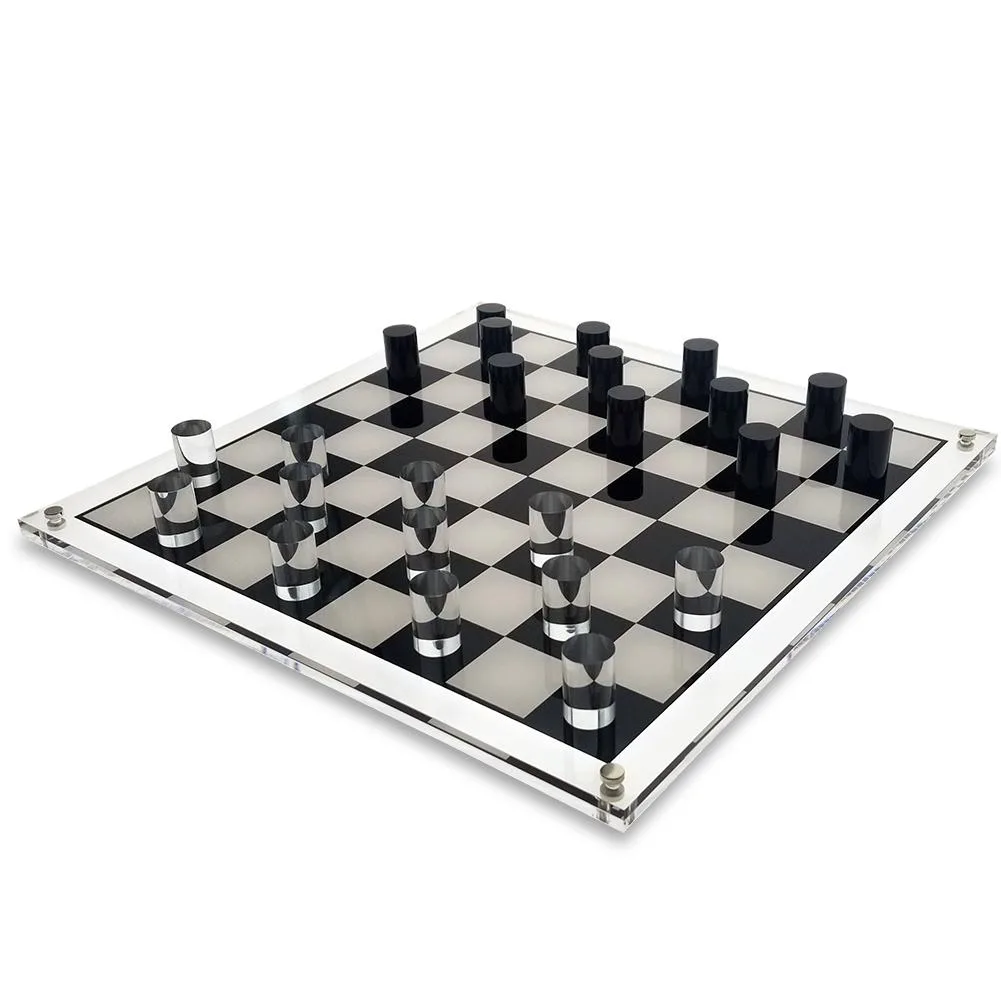 Vandue Corporation Vandue Corporation OnDisplay 3D Luxe Acrylic Checkers Set Clear 14 24 — product photo