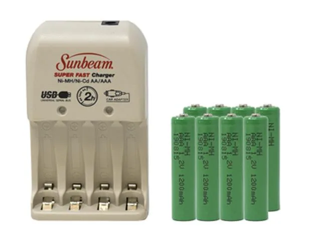 DUSLAN DUSLAN BC-0903 standard battery charger with 8 AA NiMH 2700 mAh — product photo