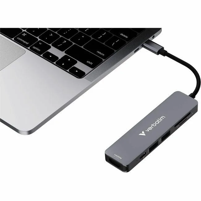 VERBATIM VERBATIM USB-C Essentials Multiport Hub 6 Ports SD microSD 4K 30Hz USB 3.2 — product photo