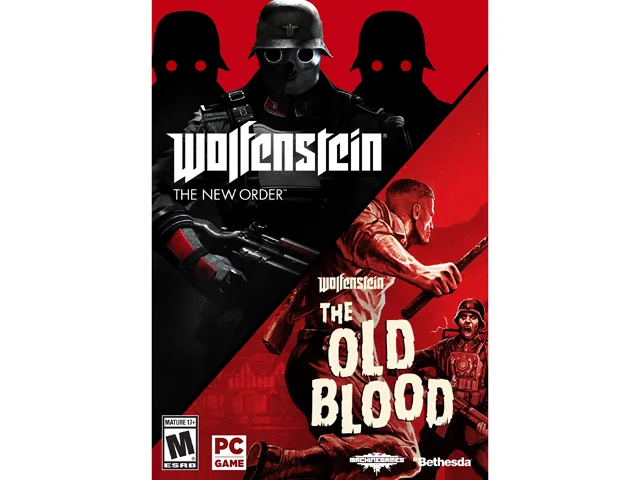 Standard PC DVD case with Wolfenstein Two-Pack artwork