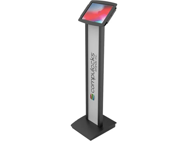 Compulocks Brands, Inc. Compulocks Brands, Inc. iPad 10.2" Space Enclosure Brandable Floor Stand Black — product photo
