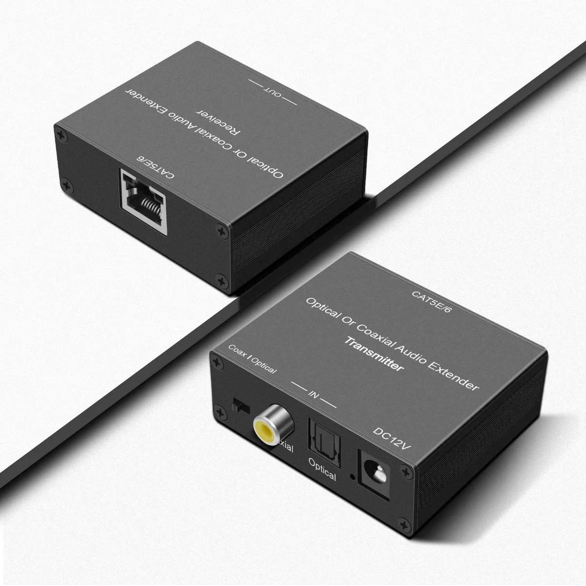 Vszerda Vszerda Digital Audio Extender Toslink Coaxial over Cat5e/6 500ft 96kHz 12.8Mb/s — product photo