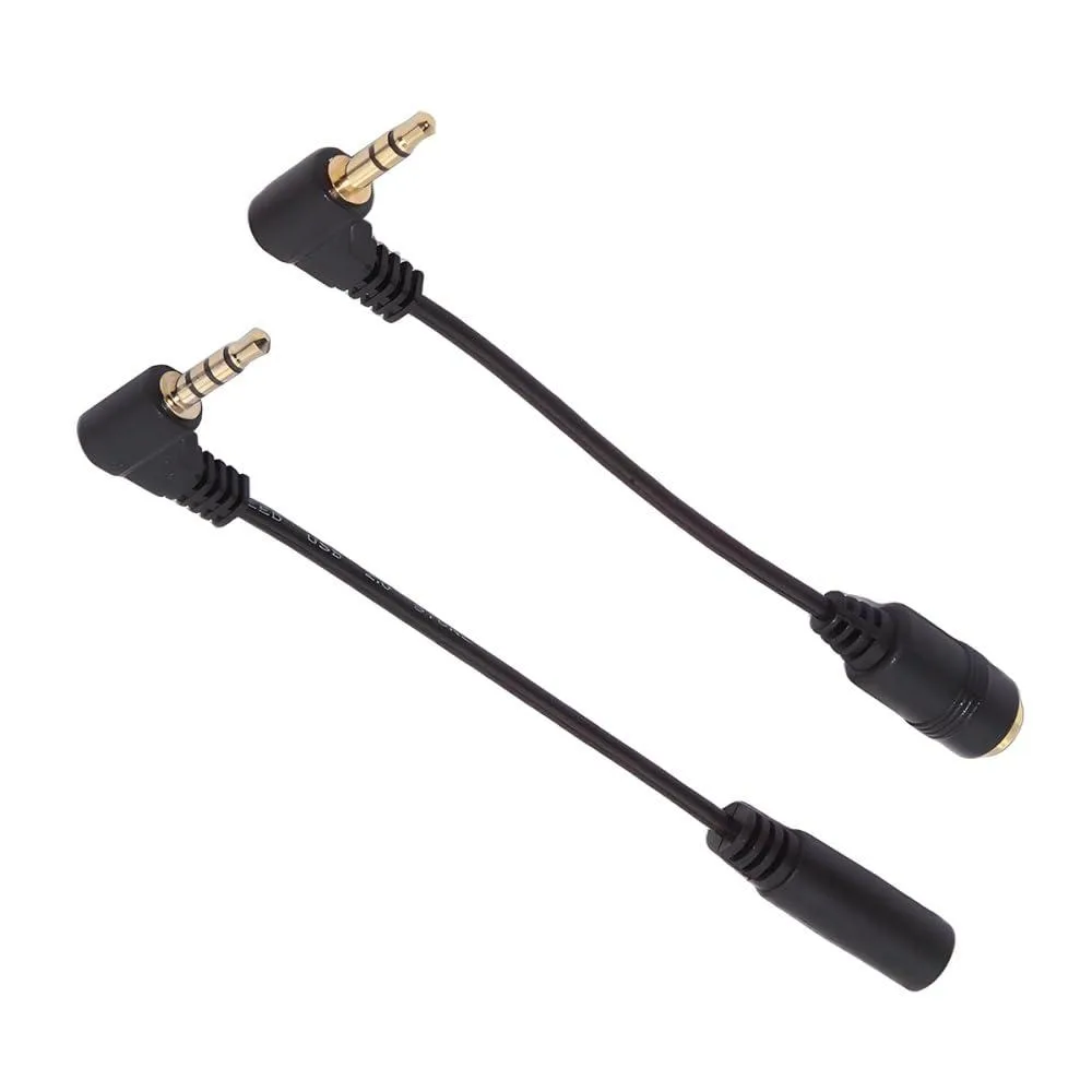 Fervit Fervit 3.5 mm 3-Pole & 4-Pole 90° Audio Cable Set 10 cm — product photo