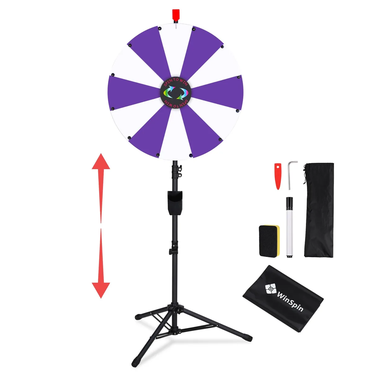 Yescom USA, Inc. Yescom USA, Inc. 35WSPPAR018-TP-PW 24" Prize Wheel 12 Slot Purple &amp; White supply — product photo