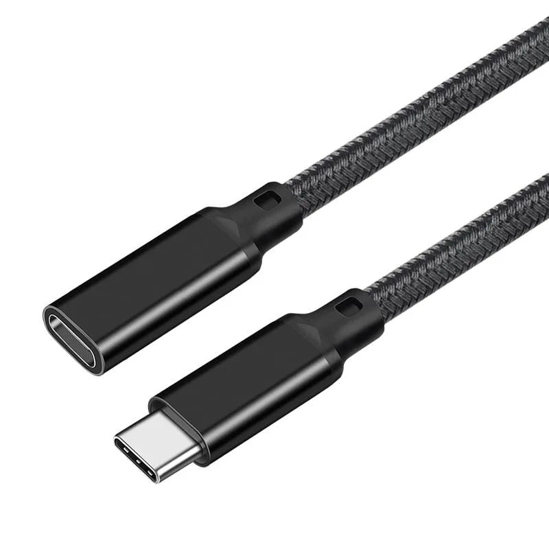 HANNORD HANNORD USB 3.2 Gen 2 20 Gbps Type-C Male to Female Extension Cable 10 ft Black — product photo
