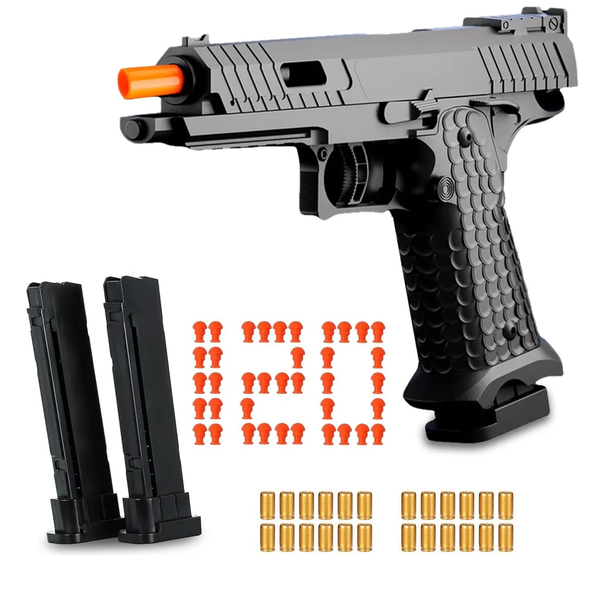  Toy Gun 24 Shells 120 Soft Bullets 2011 Black — product photo