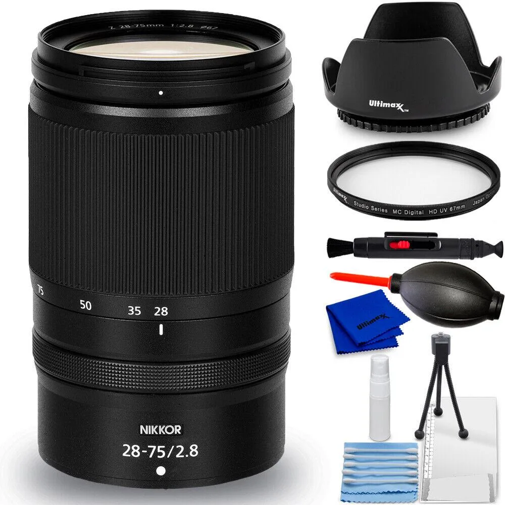 Nikon Global Nikon NIKKOR Z 28-75mm f/2.8 Lens 20107 7PC Accessory Bundle camera lens — product photo