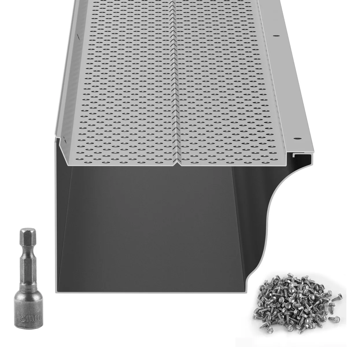 VEVOR VEVOR Gutter Guard 5 in 208 ft 52 pcs 0.157 in holes aluminum — product photo
