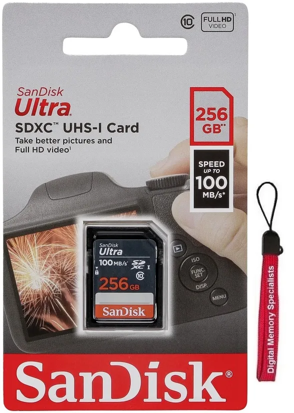 SanDisk SanDisk Ultra SDXC 256GB UHS-I Class 10 100MB/s memory card — product photo