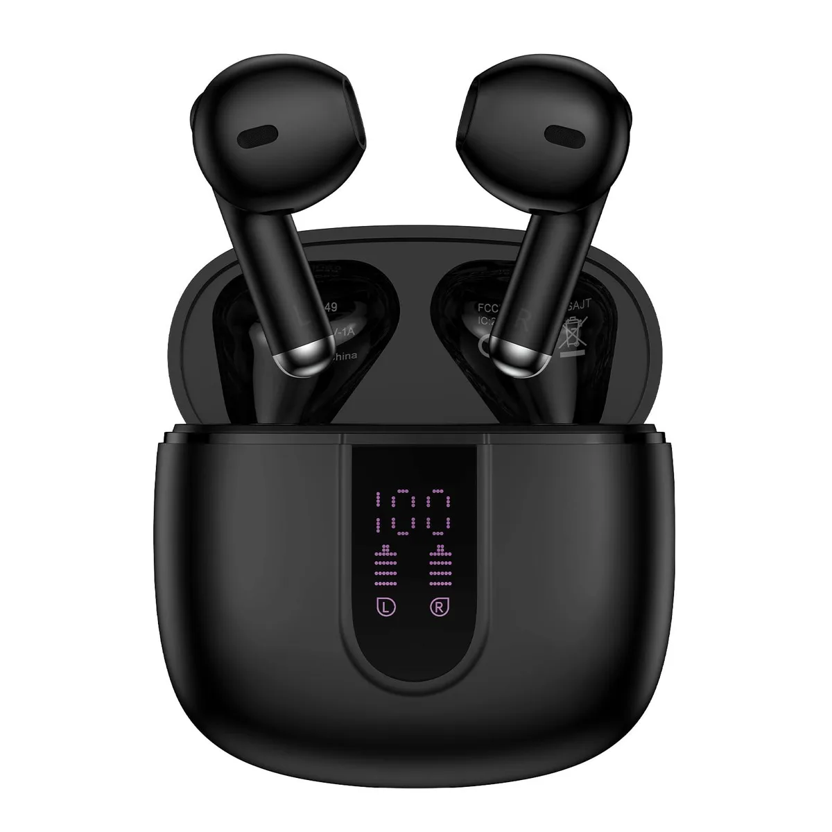 FiveBox S49 Bluetooth 5.3 wireless earbuds black — product photo