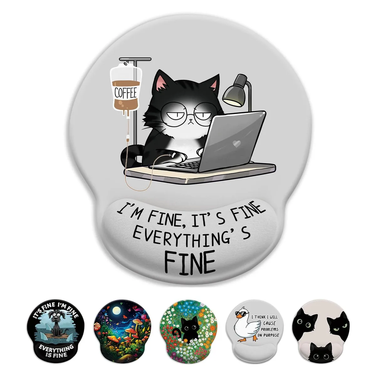 KEHIPI KEHIPI J-MOUA021 Mouse Pad 9.8 x 8.6 in Cat Design — product photo