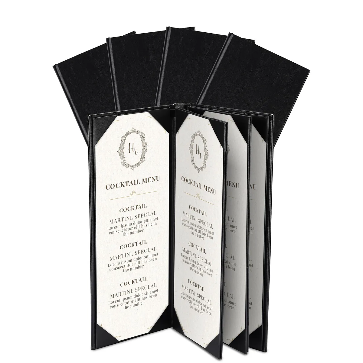 Yescom USA, Inc. Yescom USA, Inc. 26MNC032-411B4-06-5 Menu Cover 4.25x11" 6 View 5 Pack accessory — product photo