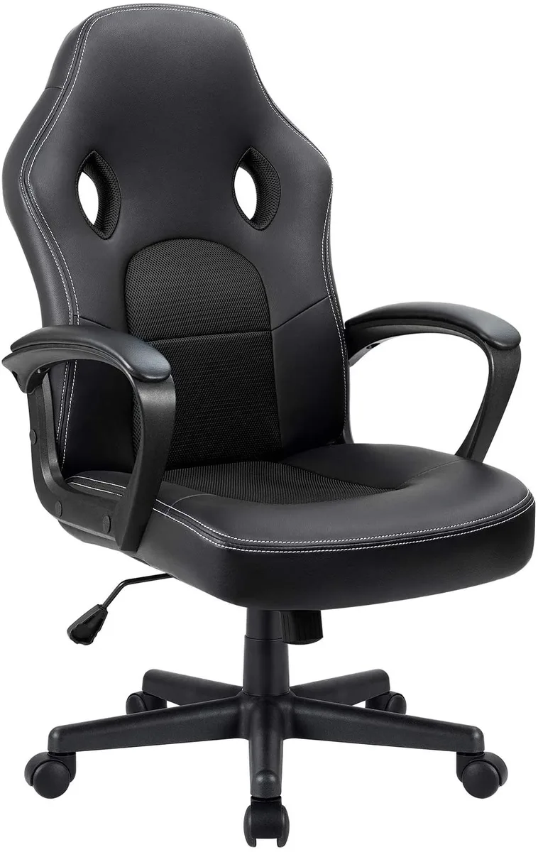 Corn Electronics Corn Electronics Gaming Chair Black 19.8" Seat 26.5" Back 280 lbs — product photo