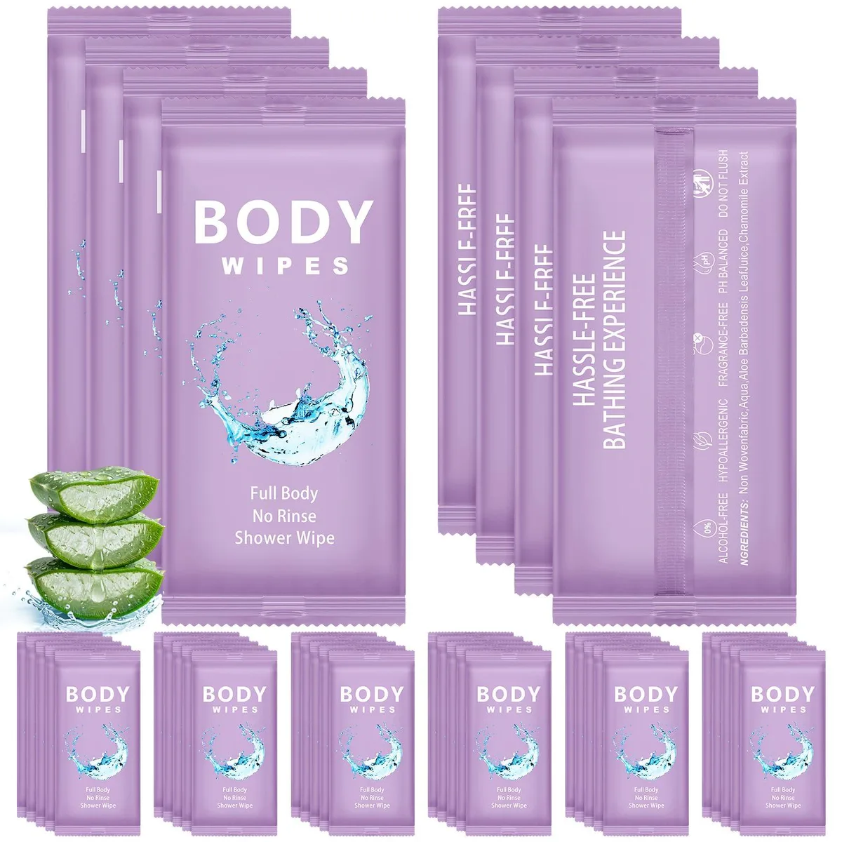  Treela Large Body Wipes 300 Pack Purple 7.09 x 9.84 in — product photo