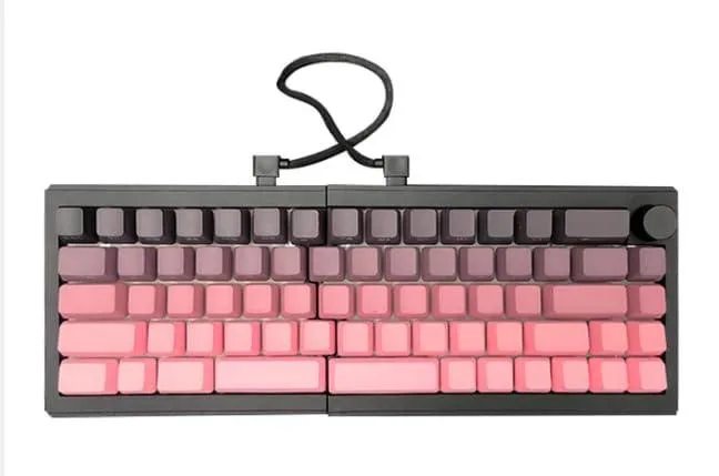 ZORNHER ZORNHER ST68 68-Key Wireless Split Mechanical Gaming Keyboard Pink Purple — product photo