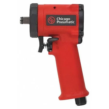 Red pistol-grip air impact wrench with 1/2-inch square drive and bottom exhaust